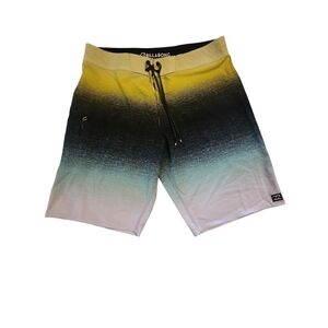 Billabong Ombre Boardshorts | Yellow Black Blue | Surf Swim Shorts